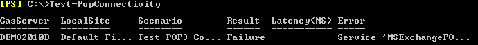 Test-PopConnectivity